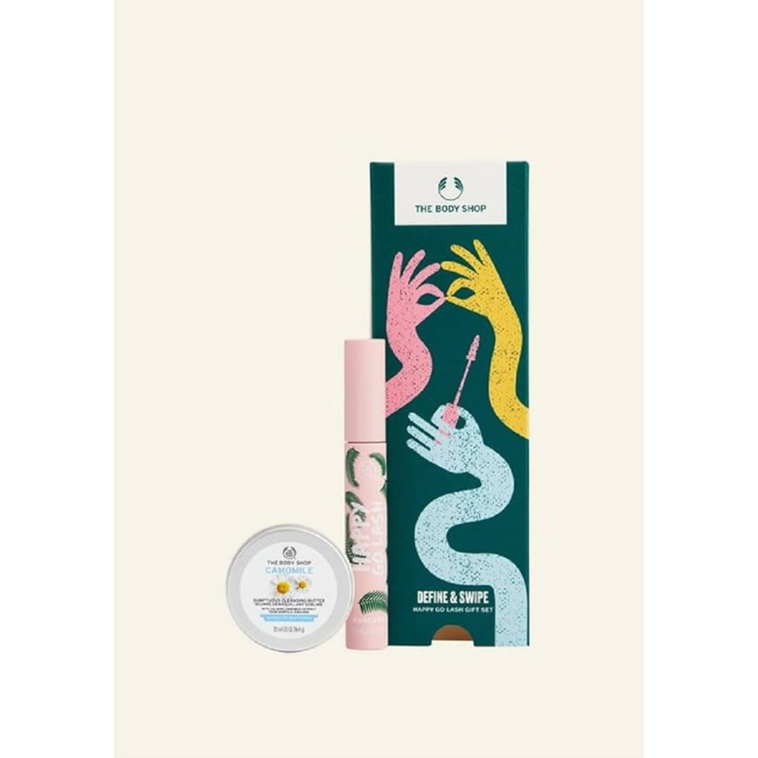 Набір подарунковий масло ромашки + туш для вій The Body shop Define Swipe Happy Go Lash Gift Set  BB00 (P-6910806231567)