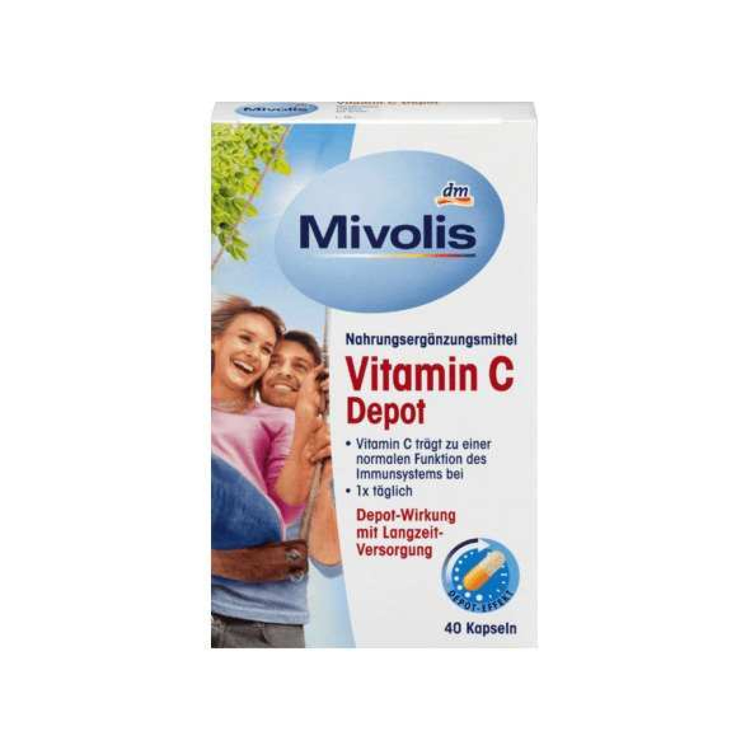 Витаминные таблетки Mivolis Vitamin C Depot PD103 капсулы 40шт, (P-6910806230570)